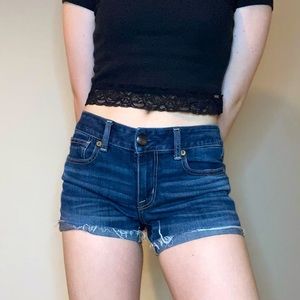 American Eagle blue Jean shorts size 4